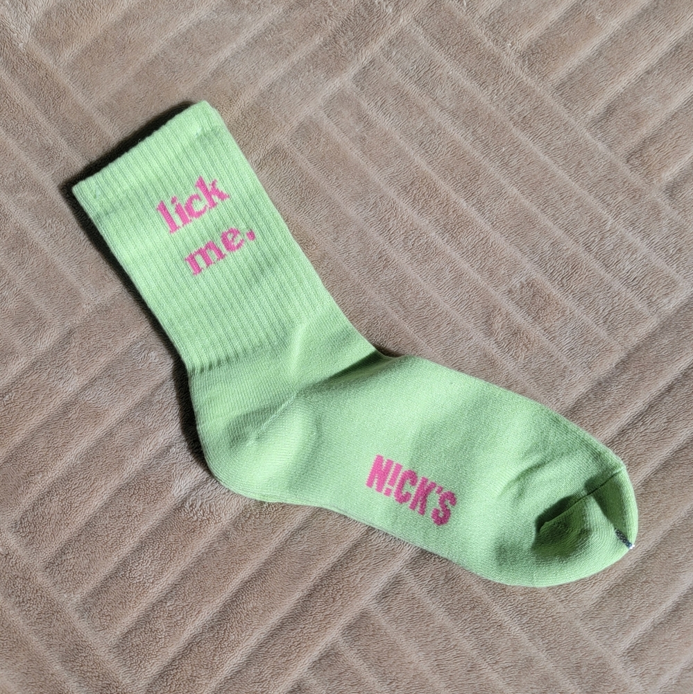Neon tube socks LICK ME